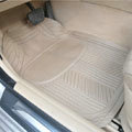Male PVC Plastic Universal Waterproof Auto Foot Carpet Floor Mats For Cars 5pcs Sets - Beige
