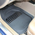 Deep Dish Heavy Duty Universal Auto Carpet Aluminum Car Floor Mats Rubber 5pcs Sets - Gray