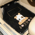 Sale Embroidered Lace Universal Factory Carpet Josdog Car Floor Mats Plush 5pcs Sets For Girls - Black