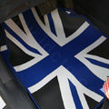 Sale Fashion British Flag Universal Mud Carpet Decorative Car Floor Mats Rubber 5pcs Sets - Blue
