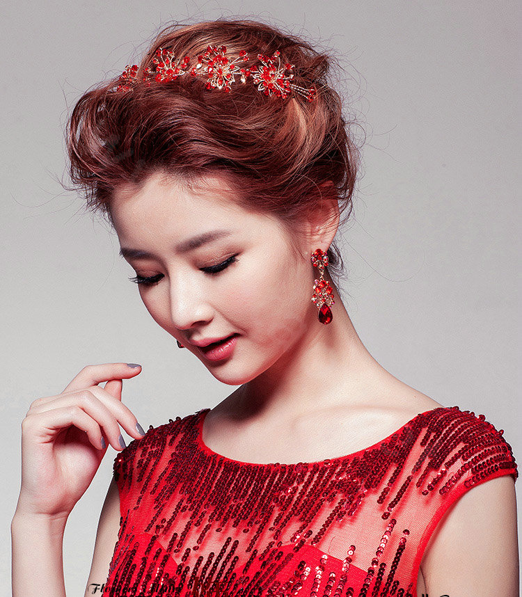 Unique Bling Crystal Butterfly Bridal Hairwear Vintage Cheongsam Wedding Bride Headband Hair Accessories
