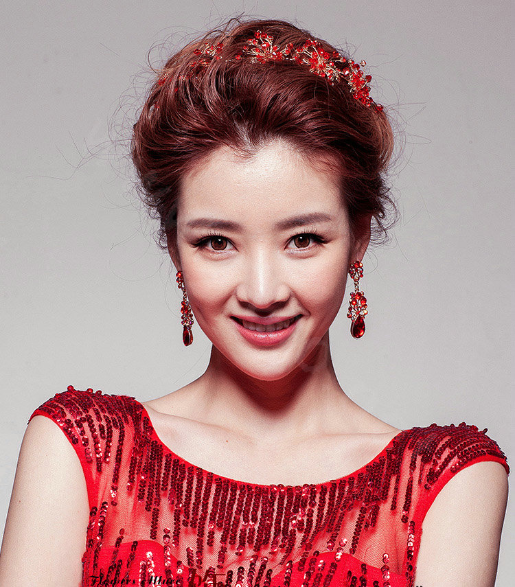 Unique Bling Crystal Butterfly Bridal Hairwear Vintage Cheongsam Wedding Bride Headband Hair Accessories