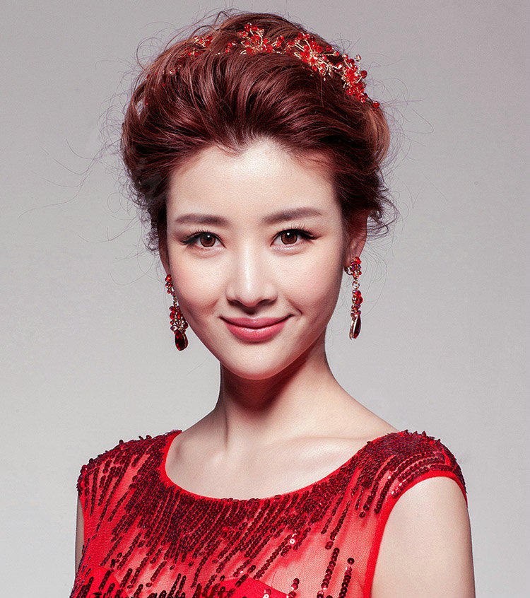 Unique Bling Crystal Butterfly Bridal Hairwear Vintage Cheongsam Wedding Bride Headband Hair Accessories