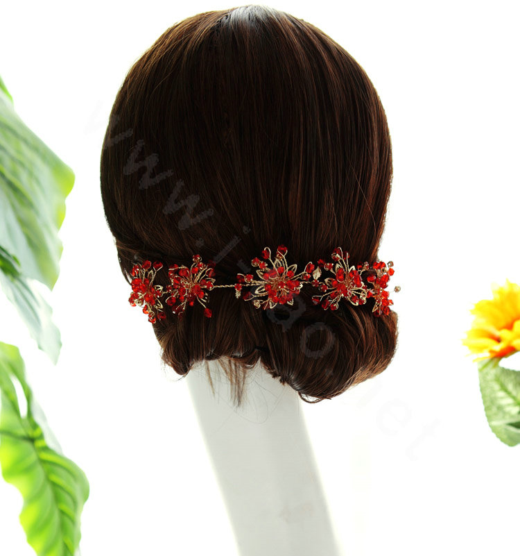 Unique Bling Crystal Butterfly Bridal Hairwear Vintage Cheongsam Wedding Bride Headband Hair Accessories