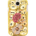 Bling Crystal Cover Rhinestone Diamond Case For Samsung Galaxy Note 4 N9100 - Gold