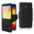 IMAK crystal lines Flip leather Case Support Holster Cover for Samsung Galaxy Note 4 N9100 - Black