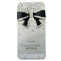 Bowknot diamond Crystal Cases Bling Hard Covers for iPhone 6S - Black
