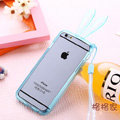 Cute Transparent Rabbit Covers Ears Silicone Cases for iPhone 6S - Blue