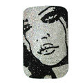 Luxury Bling Holster Covers MICHAEL JACKSON Crystal diamond Cases for iPhone 6S - Black
