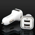 Scud SC-622 Dual USB Car Charger Universal Charger for iPhone 6S - White