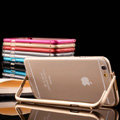 Unique Aluminum Bracket Bumper Frame Case Support Cover for iPhone 6S - Rose
