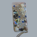 Bling S-warovski crystal cases Flowers diamond cover for iPhone 7 - White