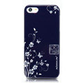 Nillkin Platinum Elegant Hard Cases Skin Covers for iPhone 7 - Butterfly Flower Blue