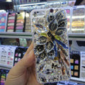 S-warovski crystal cases Bling Flower diamond cover for iPhone 7 - Gray