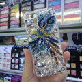 S-warovski crystal cases Bling Flower diamond covers for iPhone 7 - Blue