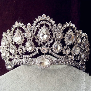 Vintage Peacock Crystal Tiaras Bridal Hair Accessories Wedding Pageant Large Rhinestone Crown