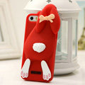 Personalized Detonation Teeth Rabbit Covers Silicone Cases for iPhone 6S Plus 5.5 - Red