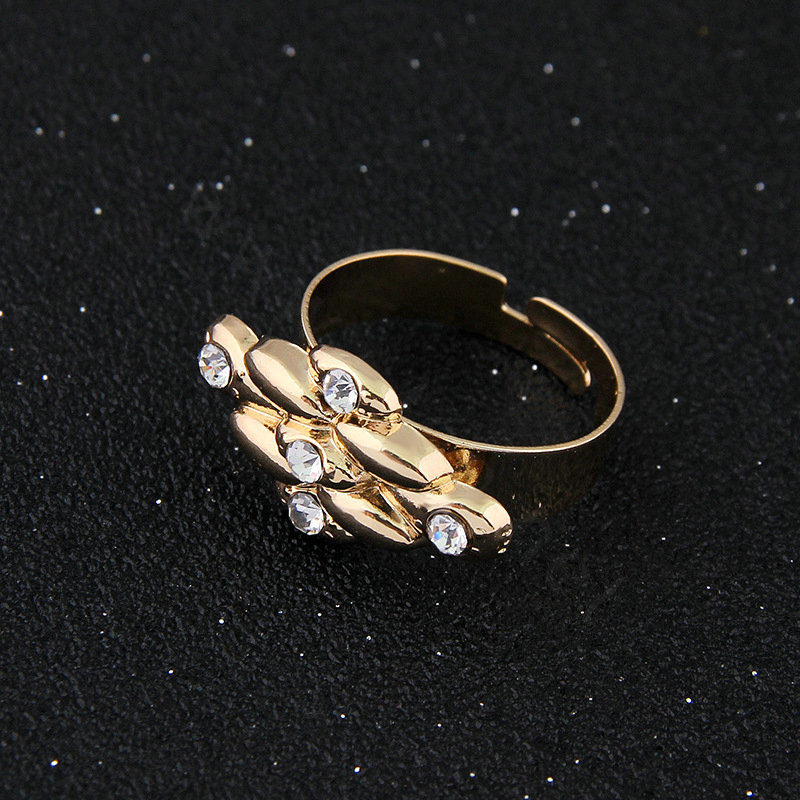 Elegant Wedding Jewelry Sets Gold Plated Bridal Party Crystal Hellow Necklace Earrings Bracelet Ring 4pcs