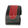 Auto Steering Wheel Covers Genuine Leather Snake Skin Hand Sewing 15 inch 38CM - Red