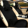 Calssic Luxury Genuine Wool Auto Cushion Women Universal Car Seat Covers 15pcs Sets - Black