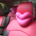 Hot sales Sexy Lips Women Plush Auto Neck Safety Pillow Car Interior Decoration 2pcs - Rose