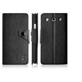IMAK Cross Flip Leather Cases Book Holster Folder Covers for LG Optimus G Pro E988 - Black