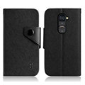 IMAK Cross Flip Leather Cases Book Holster Folder Covers for LG Optimus G2 D801 LS980 - Black