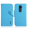 IMAK Cross Flip Leather Cases Book Holster Folder Covers for LG Optimus G2 D801 LS980 - Blue