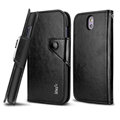 IMAK Eternal R64 Flip Leather Cases Support Holster Covers for HTC Desire 608t - Black