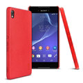 IMAK Slim Leather Back Cases Holster Covers Casing for Sony Xperia Z4 Z3+ - Red