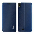 IMAK Squirrel Lines Leather Cases Support Holster Covers for Gionee 9000 ELIFE S5.5 - Blue