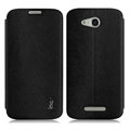 IMAK Squirrel Lines Leather Cases Support Holster Covers for Huawei B199 - Black