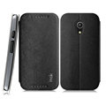 IMAK Squirrel Lines Leather Cases Support Holster Covers for Motorola G2 - Black