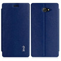 IMAK Squirrel Lines Leather Cases Support Holster Covers for Sony Xperia M2 S50H - Blue
