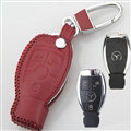 Elegant Genuine Leather Auto Key Bags Smart for Benz C200 - Red