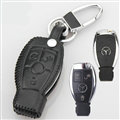 Elegant Genuine Leather Auto Key Bags Smart for Benz C260 - Black
