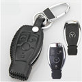 Elegant Genuine Leather Auto Key Bags Smart for Benz CLA260 - Black