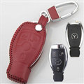 Elegant Genuine Leather Auto Key Bags Smart for Benz CLS300 - Red