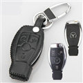 Elegant Genuine Leather Auto Key Bags Smart for Benz GLK260 - Black