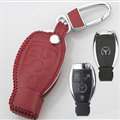 Elegant Genuine Leather Auto Key Bags Smart for Benz GLK260 - Red