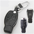 Elegant Genuine Leather Auto Key Bags Smart for Benz GLK300 - Black
