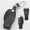 Elegant Genuine Leather Auto Key Bags Smart for Benz R300L - Black