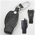 Elegant Genuine Leather Auto Key Bags Smart for Benz R500L - Black