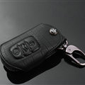 Luxury Genuine Leather Crocodile Grain Auto Key Bags Large Smart for Audi A6L - Black