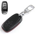 Luxury Genuine Leather Crocodile Grain Auto Key Bags Smart for Audi A8L - Black