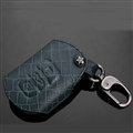 Luxury Genuine Leather Crocodile Grain Auto Key Bags Small Smart for Audi Q5 - Blue