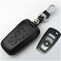 Simple Genuine Leather Auto Key Bags Smart for BMW 325i - Black