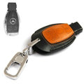 Simple Genuine Leather Auto Key Bags Smart for Benz CLS300 - Black