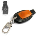 Simple Genuine Leather Auto Key Bags Smart for Benz CLS350 - Black