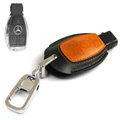Simple Genuine Leather Auto Key Bags Smart for Benz R500L - Black